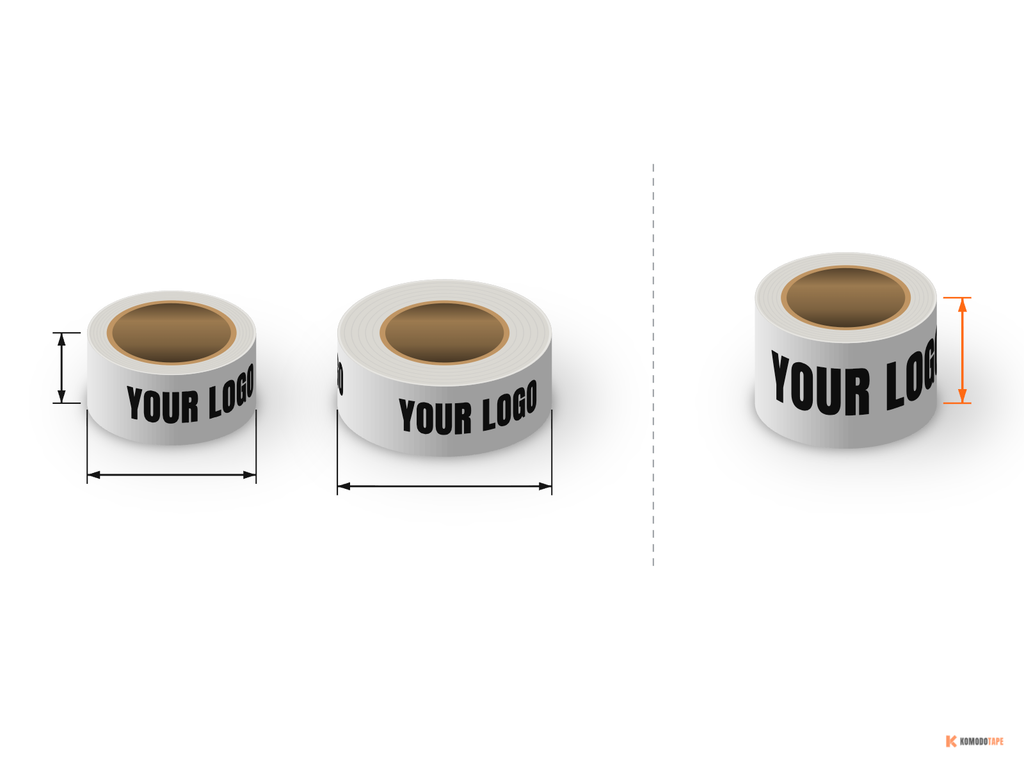 Choose 2 in wide in 55 yd or 110 yd rolls, 36 rolls a case. 3 in wide on request.